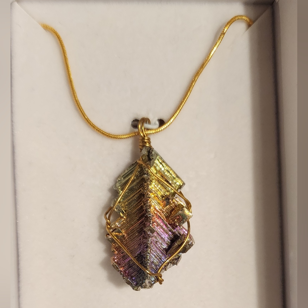 Nib Bismuth Crystal Necklace